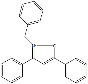 2-benzyl-3,5-diphenylisoxazol-2-ium 结构式