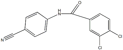 3,4-dichloro-N-(4-cyanophenyl)benzamide 结构式