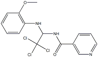 N-[2,2,2-trichloro-1-(2-methoxyanilino)ethyl]nicotinamide 结构式