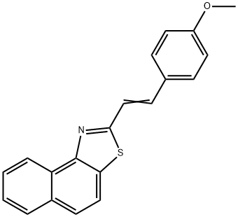 methyl 4-(2-naphtho[1,2-d][1,3]thiazol-2-ylvinyl)phenyl ether 结构式