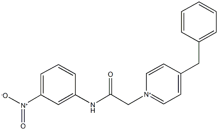 4-benzyl-1-[2-(3-nitroanilino)-2-oxoethyl]pyridinium 结构式