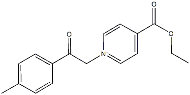 4-(ethoxycarbonyl)-1-[2-(4-methylphenyl)-2-oxoethyl]pyridinium 结构式