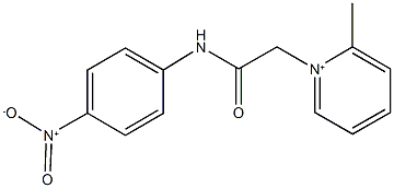 2-methyl-1-[2-(4-nitroanilino)-2-oxoethyl]pyridinium 结构式
