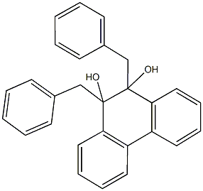 9,10-dibenzyl-9,10-dihydro-9,10-phenanthrenediol 结构式