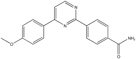 4-[4-(4-methoxyphenyl)-2-pyrimidinyl]benzamide 结构式