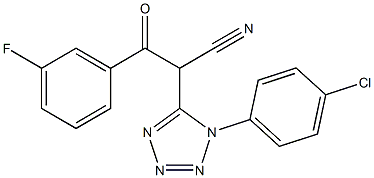 2-[1-(4-chlorophenyl)-1H-tetraazol-5-yl]-3-(3-fluorophenyl)-3-oxopropanenitrile 结构式