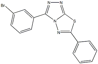 3-(3-bromophenyl)-6-phenyl[1,2,4]triazolo[3,4-b][1,3,4]thiadiazole 结构式