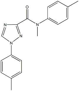 N-methyl-N,1-bis(4-methylphenyl)-1H-1,2,4-triazole-3-carboxamide 结构式