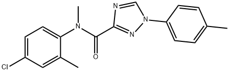 N-(4-chloro-2-methylphenyl)-N-methyl-1-(4-methylphenyl)-1H-1,2,4-triazole-3-carboxamide 结构式