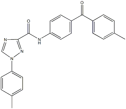 N-[4-(4-methylbenzoyl)phenyl]-1-(4-methylphenyl)-1H-1,2,4-triazole-3-carboxamide 结构式