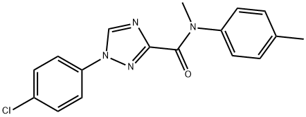 1-(4-chlorophenyl)-N-methyl-N-(4-methylphenyl)-1H-1,2,4-triazole-3-carboxamide 结构式