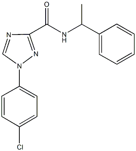 1-(4-chlorophenyl)-N-(1-phenylethyl)-1H-1,2,4-triazole-3-carboxamide 结构式