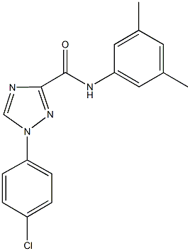 1-(4-chlorophenyl)-N-(3,5-dimethylphenyl)-1H-1,2,4-triazole-3-carboxamide 结构式