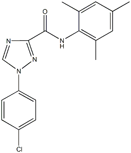 1-(4-chlorophenyl)-N-mesityl-1H-1,2,4-triazole-3-carboxamide 结构式
