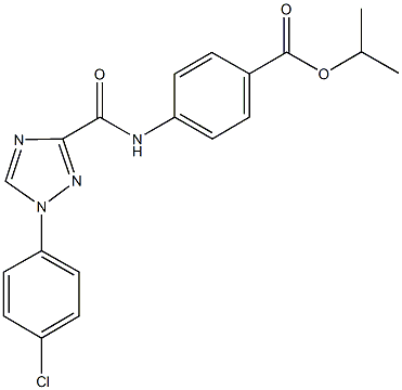 isopropyl 4-({[1-(4-chlorophenyl)-1H-1,2,4-triazol-3-yl]carbonyl}amino)benzoate 结构式