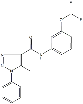 N-[3-(difluoromethoxy)phenyl]-5-methyl-1-phenyl-1H-1,2,3-triazole-4-carboxamide 结构式