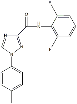 N-(2,6-difluorophenyl)-1-(4-methylphenyl)-1H-1,2,4-triazole-3-carboxamide 结构式