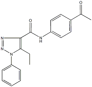 N-(4-acetylphenyl)-5-ethyl-1-phenyl-1H-1,2,3-triazole-4-carboxamide 结构式