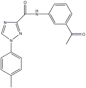 N-(3-acetylphenyl)-1-(4-methylphenyl)-1H-1,2,4-triazole-3-carboxamide 结构式