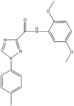 N-(2,5-dimethoxyphenyl)-1-(4-methylphenyl)-1H-1,2,4-triazole-3-carboxamide 结构式