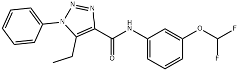 N-[3-(difluoromethoxy)phenyl]-5-ethyl-1-phenyl-1H-1,2,3-triazole-4-carboxamide 结构式