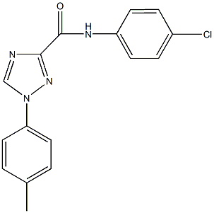 N-(4-chlorophenyl)-1-(4-methylphenyl)-1H-1,2,4-triazole-3-carboxamide 结构式