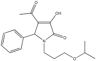 4-acetyl-3-hydroxy-1-(3-isopropoxypropyl)-5-phenyl-1,5-dihydro-2H-pyrrol-2-one 结构式