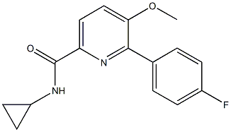 N-cyclopropyl-6-(4-fluorophenyl)-5-methoxy-2-pyridinecarboxamide 结构式