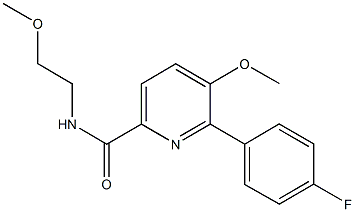 6-(4-fluorophenyl)-5-methoxy-N-(2-methoxyethyl)-2-pyridinecarboxamide 结构式