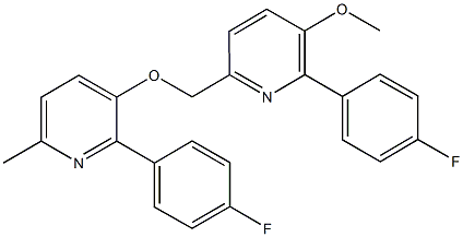 2-(4-fluorophenyl)-3-{[6-(4-fluorophenyl)-5-methoxy-2-pyridinyl]methoxy}-6-methylpyridine 结构式