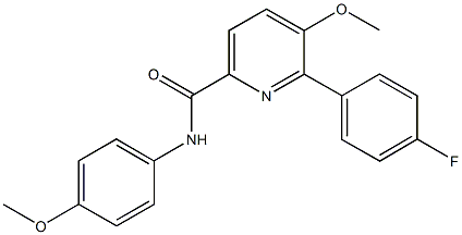 6-(4-fluorophenyl)-5-methoxy-N-(4-methoxyphenyl)-2-pyridinecarboxamide 结构式