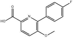 6-(4-fluorophenyl)-5-methoxy-2-pyridinecarboxylic acid 结构式