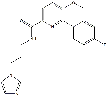 6-(4-fluorophenyl)-N-[3-(1H-imidazol-1-yl)propyl]-5-methoxy-2-pyridinecarboxamide 结构式