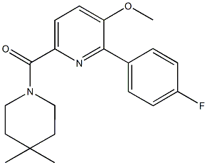 6-[(4,4-dimethyl-1-piperidinyl)carbonyl]-2-(4-fluorophenyl)-3-pyridinyl methyl ether 结构式