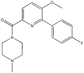 2-(4-fluorophenyl)-6-[(4-methyl-1-piperazinyl)carbonyl]-3-pyridinyl methyl ether 结构式