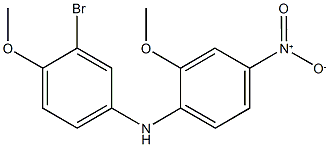 N-(3-bromo-4-methoxyphenyl)-2-methoxy-4-nitroaniline 结构式