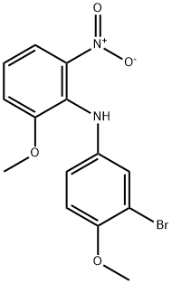 N-(3-bromo-4-methoxyphenyl)-2-methoxy-6-nitroaniline 结构式