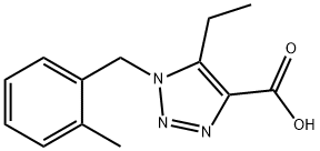5-ethyl-1-(2-methylbenzyl)-1H-1,2,3-triazole-4-carboxylic acid 结构式