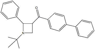 [1,1'-biphenyl]-4-yl(1-tert-butyl-2-phenyl-3-azetidinyl)methanone 结构式