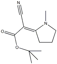 tert-butyl cyano(1-methyl-2-pyrrolidinylidene)acetate 结构式