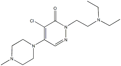 4-chloro-2-[2-(diethylamino)ethyl]-5-(4-methyl-1-piperazinyl)-3(2H)-pyridazinone 结构式