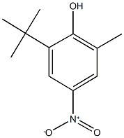 2-tert-butyl-4-nitro-6-methylphenol 结构式