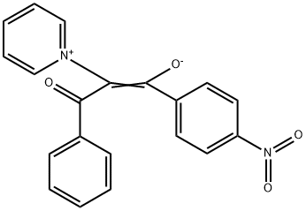 3-(4-nitrophenyl)-3-oxo-1-phenyl-2-(1-pyridiniumyl)-1-propen-1-olate 结构式