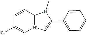 6-chloro-1-methyl-2-phenyl-1H-imidazo[1,2-a]pyridin-4-ium 结构式