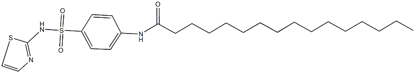 N-{4-[(1,3-thiazol-2-ylamino)sulfonyl]phenyl}hexadecanamide 结构式