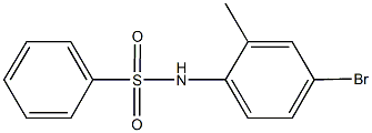 N-(4-bromo-2-methylphenyl)benzenesulfonamide 结构式