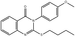 2-(butylsulfanyl)-3-(4-methoxyphenyl)-4(3H)-quinazolinone 结构式