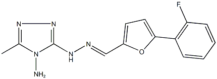 5-(2-fluorophenyl)-2-furaldehyde (4-amino-5-methyl-4H-1,2,4-triazol-3-yl)hydrazone 结构式