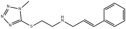 N-cinnamyl-N-{2-[(1-methyl-1H-tetraazol-5-yl)sulfanyl]ethyl}amine 结构式