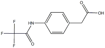{4-[(trifluoroacetyl)amino]phenyl}acetic acid 结构式